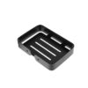 N092-B ( ZD006-SS304 Soap Dish – Black 136x97mm ) 5 SS304 Matte Black Soap Dish | 136 mm x 97 mm Rectangular Wall-Mounted Holder
