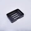 N092-B ( ZD006-SS304 Soap Dish – Black 136x97mm ) 6 SS304 Matte Black Soap Dish | 136 mm x 97 mm Rectangular Wall-Mounted Holder