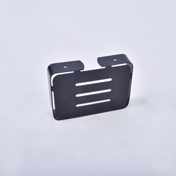 N092-B ( ZD006-SS304 Soap Dish – Black 136x97mm ) 7 SS304 Matte Black Soap Dish | 136 mm x 97 mm Rectangular Wall-Mounted Holder