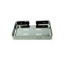 SS304 Mirror Double Rectangle Soap Dish | ZD006 High-Capacity Wall-Mounted Saver
