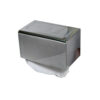 Dual Use Tissue & Serviette Holder | Mirror Finish Stainless Steel Rectangular Enclosed Dispenser