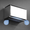 Dual Use Tissue & Serviette Holder | Mirror Finish Stainless Steel Rectangular Enclosed Dispenser