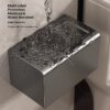 Dual Use Tissue & Serviette Holder | Mirror Finish Stainless Steel Rectangular Enclosed Dispenser