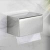 Dual Use Tissue & Serviette Holder | Mirror Finish Stainless Steel Rectangular Enclosed Dispenser
