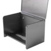 Dual Use Tissue & Serviette Holder | Mirror Finish Stainless Steel Rectangular Enclosed Dispenser