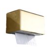 Dual Use Tissue & Serviette Holder | Gold Finish Stainless Steel Enclosed Dispenser