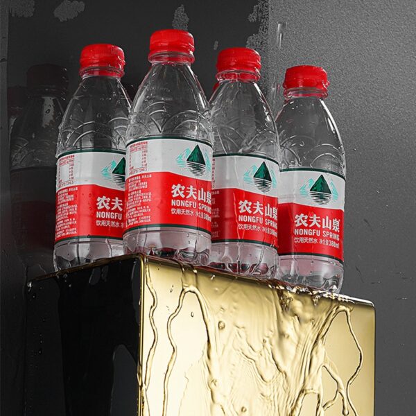 Dual Use Tissue & Serviette Holder | Gold Finish Stainless Steel Enclosed Dispenser
