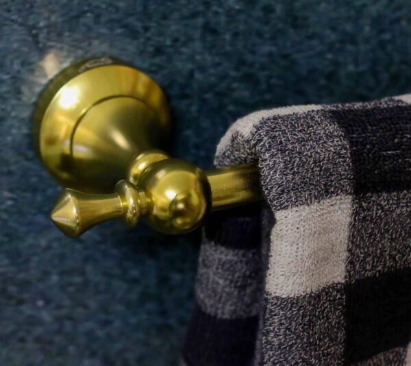 N138 AB ( High Density Single Towel Bar – Antique Brass ) 2 AB High Density Single Towel Bar | Antique Brass Traditional Designer Bathroom Rail