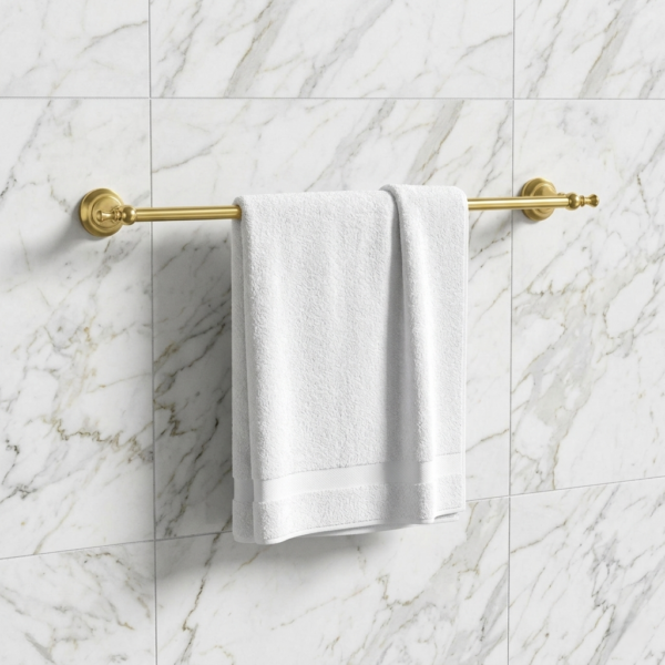 N138 AB ( High Density Single Towel Bar – Antique Brass ) 4 AB High Density Single Towel Bar | Antique Brass Traditional Designer Bathroom Rail