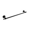 High Density Single Towel Bar | 60cm Matte Black Traditional Bathroom Rail