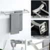 Double Towel Bar | 60cm SS304 Square Tube Dual-Rail with Curved Brackets