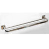 Double Towel Bar | 60cm Stainless Steel Dual-Rail Rack with Square Base