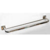 Double Towel Bar | 60cm Stainless Steel Dual-Rail Rack with Square Base