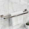 Double Towel Bar | 60cm Stainless Steel Dual-Rail Rack with Square Base