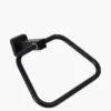 N144B TOWEL RING SQUARE -BLACK 3 Square Towel Ring | Matte Black Trapezoidal Hand Towel Holder with Geometric Base