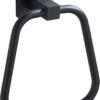 N144B TOWEL RING SQUARE -BLACK 5 Square Towel Ring | Matte Black Trapezoidal Hand Towel Holder with Geometric Base