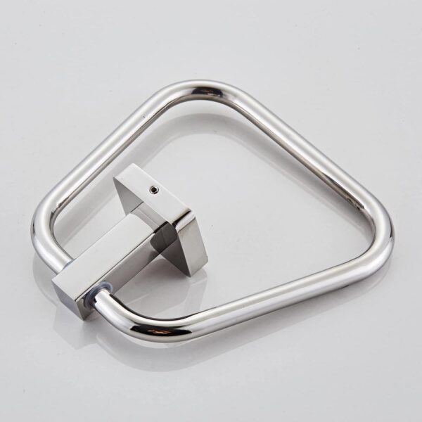 SLIM Premium Slim Towel Ring | SS304 Stainless Steel Trapezoidal Holder with Square Base
