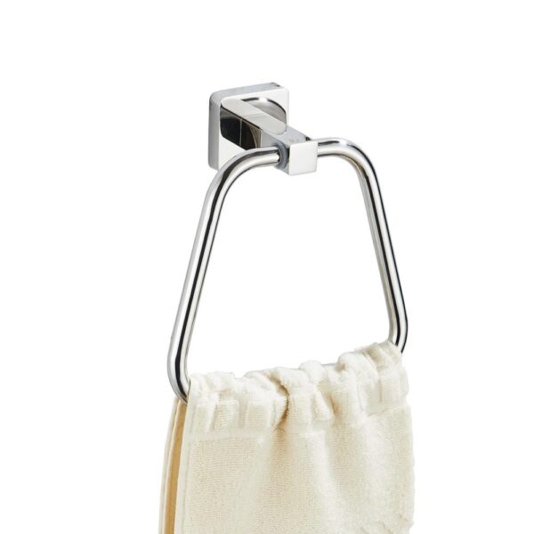 SLIM Premium Slim Towel Ring | SS304 Stainless Steel Trapezoidal Holder with Square Base