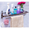 Foldable Towel Wire Rack | 60cm Stainless Steel Multipurpose Shelf with Hooks
