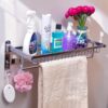 Foldable Towel Wire Rack | 60cm Stainless Steel Multipurpose Shelf with Hooks
