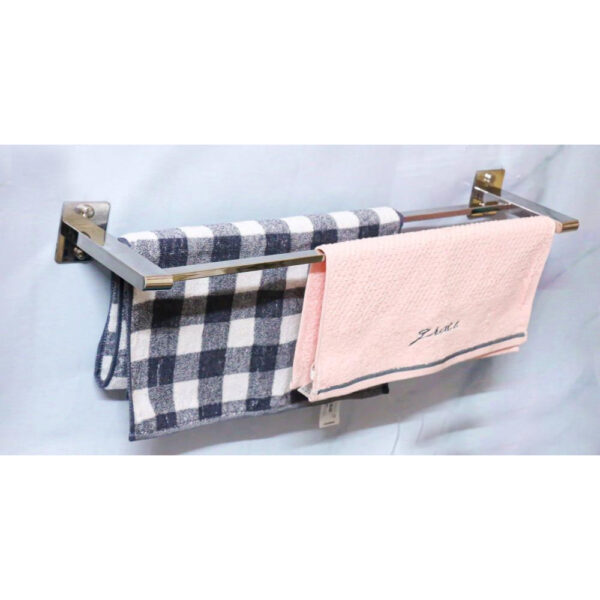 N165 ( K3865 – Double Towel Bar – 60cm ) Double Towel Bar | 60cm Premium Dual-Rail Bathroom Organizer