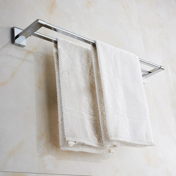 N165 ( K3865 – Double Towel Bar – 60cm ) 7 Double Towel Bar | 60cm Premium Dual-Rail Bathroom Organizer