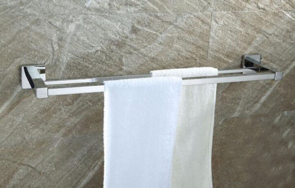 N165 ( K3865 – Double Towel Bar – 60cm ) 8 Double Towel Bar | 60cm Premium Dual-Rail Bathroom Organizer