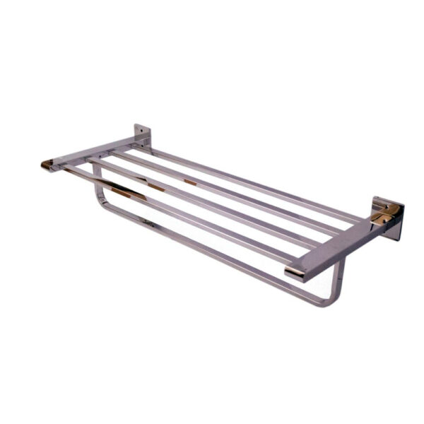Towel Rack | 60cm Stainless Steel Tiered Shelf and Hanging Rail (K3863) SS304