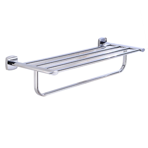 Towel Rack | 60cm Stainless Steel Tiered Shelf and Hanging Rail (K3863) SS304