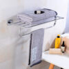 Towel Rack | 60cm Stainless Steel Tiered Shelf and Hanging Rail (K3863) SS304