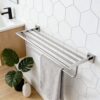 Towel Rack | 60cm Stainless Steel Tiered Shelf and Hanging Rail (K3863) SS304