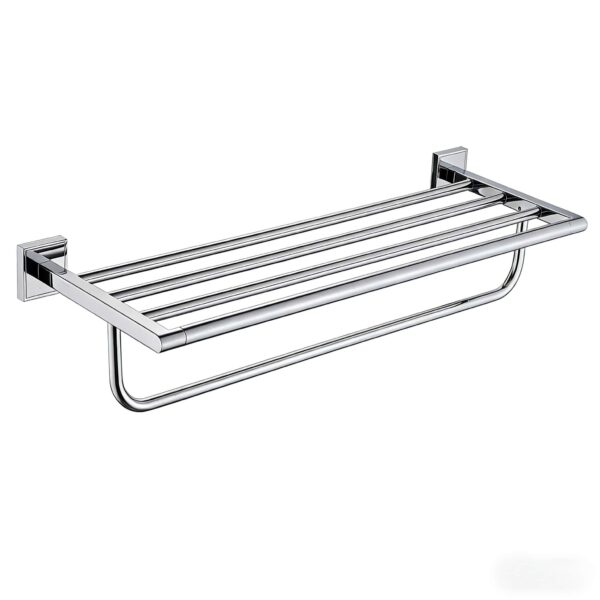 Towel Rack | 60cm Stainless Steel Tiered Shelf and Hanging Rail (K3863) SS304