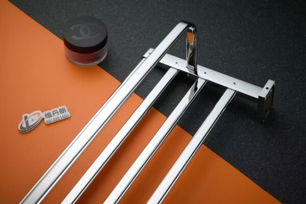 Towel Rack | 60cm Stainless Steel Tiered Shelf and Hanging Rail (K3863) SS304