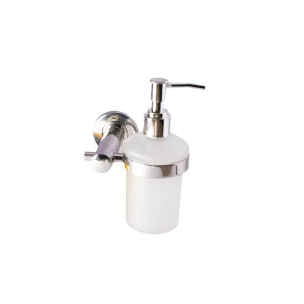 N171 ( Glass Soap Dispenser 500ml ) Glass Soap Dispenser | 500ml Wall-Mounted SS304 & Frosted Glass Pump