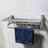 N193 ( Flower Shelf with Towel Bar and Antique Copper Ends – 60cm ) 7 Flower Shelf with Towel Bar | 60cm Stainless Steel Rack with Antique Copper Accents