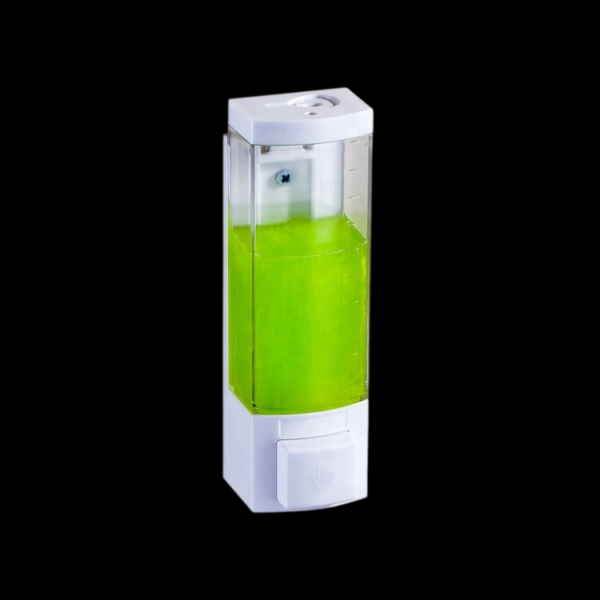 N203 ( ABS Single Soap Dispenser – 300ml ) 2-Photoroom ABS Single Soap Dispenser | 300ml Manual Push-Button Liquid Holder