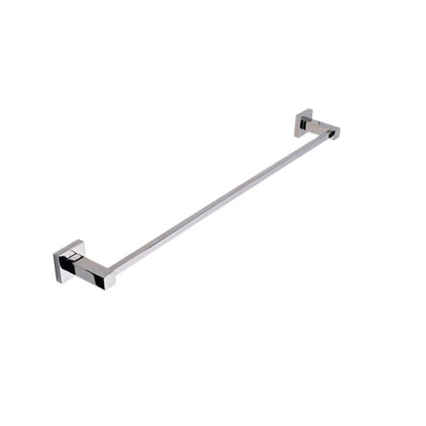 Premium Slim Square Base Towel Bar | SS304 Stainless Steel High-Gloss Wall-Mounted Rail