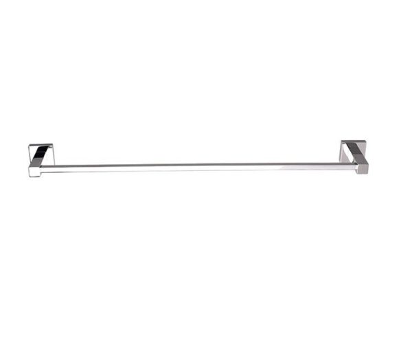 Premium Slim Square Base Towel Bar | SS304 Stainless Steel High-Gloss Wall-Mounted Rail