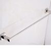 Premium Slim Square Base Towel Bar | SS304 Stainless Steel High-Gloss Wall-Mounted Rail