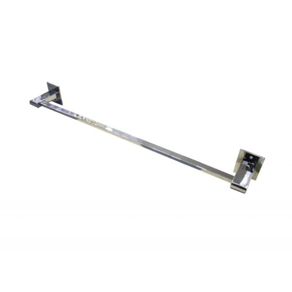 Premium Slim Square Base Towel Bar | SS304 Stainless Steel High-Gloss Wall-Mounted Rail