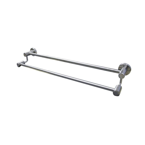 N236 – SS304 MATT , Double Towel Bar Double Towel Bar | SS304 Matte Stainless Steel Dual-Rail Bathroom Rack