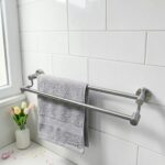 N236 – SS304 MATT , Double Towel Bar 8 Double Towel Bar | SS304 Matte Stainless Steel Dual-Rail Bathroom Rack