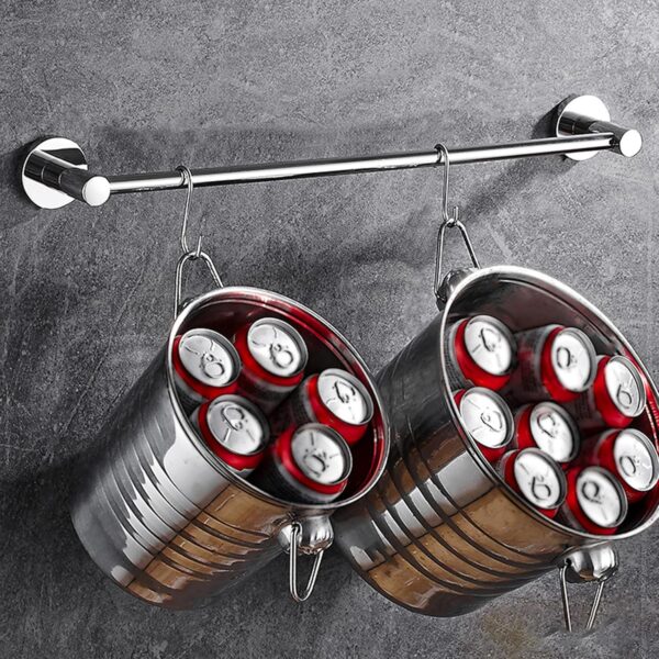 Single Towel Bar | SS304 Matte Stainless Steel Wall-Mounted Bathroom Rack