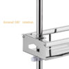 N242 – Tri-Swivel ( SS304 ) Rectangular Shelves (32cm x 12cm) 3 Tri-Swivel SS304 Rectangular Shelves | Adjustable 3-Tier Mirror Finish Rack