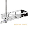N242 – Tri-Swivel ( SS304 ) Rectangular Shelves (32cm x 12cm) 5 Tri-Swivel SS304 Rectangular Shelves | Adjustable 3-Tier Mirror Finish Rack