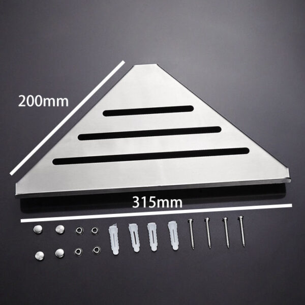 N243M Corner Soap Holder 7 Corner Soap Holder | SS304 Mirror Finish Triangular Soap Saver