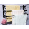 Triple Towel Bar | 60cm Matte Black Multi-Tier Space-Saving Rack