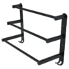 Triple Towel Bar | 60cm Matte Black Multi-Tier Space-Saving Rack