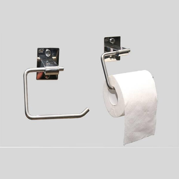 N268 – Slim Square ( SS304 ) Tissue Holder Slim Square Tissue Holder | SS304 Stainless Steel Pivoting Paper Holder with Rectangular Base