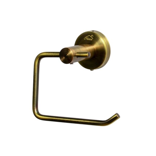 Tissue Holder | SS304 Stainless Steel Round Base Paper Holder – Antique Brass Finish